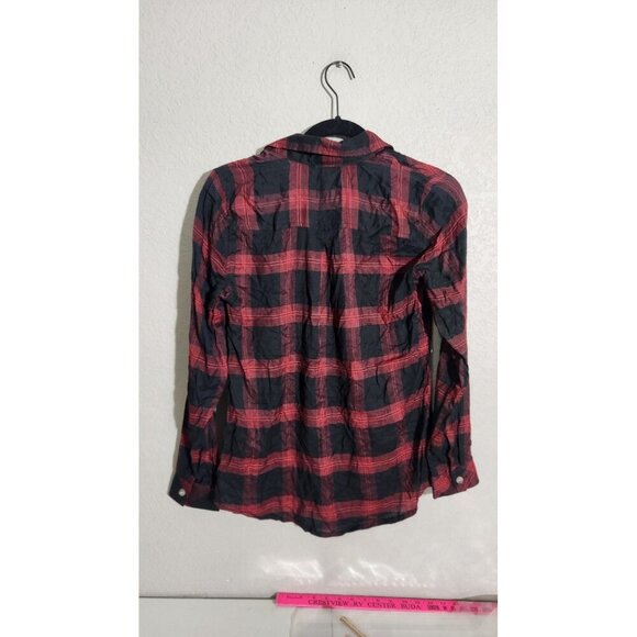 Sim & Sam Shirt Womens Small Plaid Button Down Long Sleeve Pocket Casual Top - Picture 6 of 12